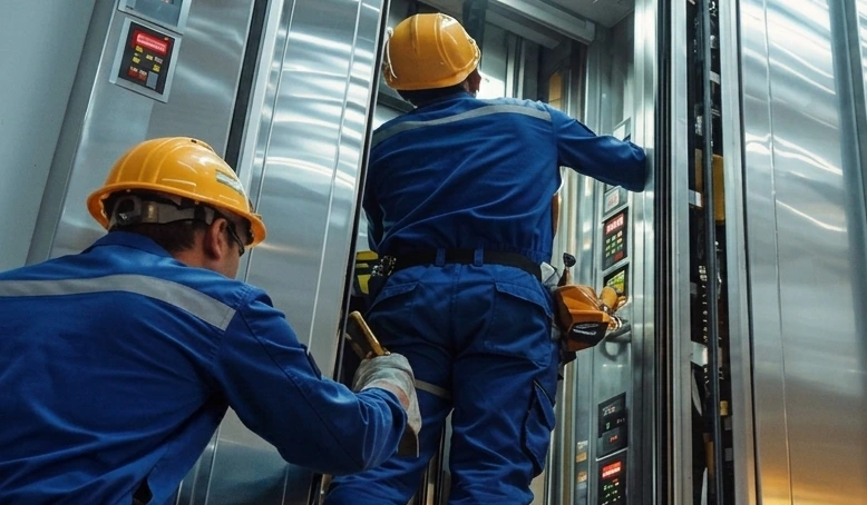 Tampilan sertifikasi unit eskalator